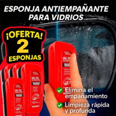 🧽Pack 2- CRISTALPRO Antiempañante para Vidrios 2 en 1 - Limpieza profesional en Casa
