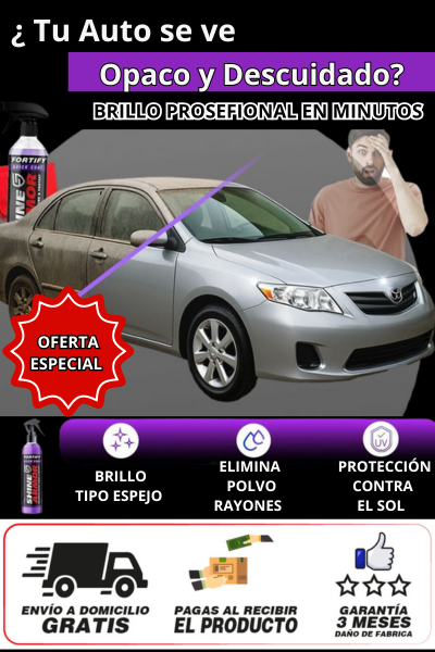 Spray Cerámico 3 en 1 – 🚗✨Auto limpio, Protegido y Brillante sin usar Agua💧