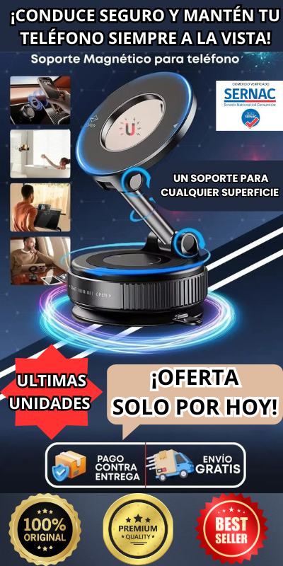 📱 MAGNETO Pro™- "SOPORTE MAGNETICO PARA TELEFONO".
